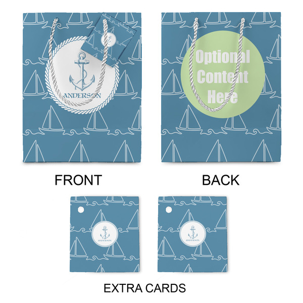 Rope Sail Boats Medium Gift Bag - Approval