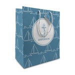Rope Sail Boats Medium Gift Bag (Personalized)