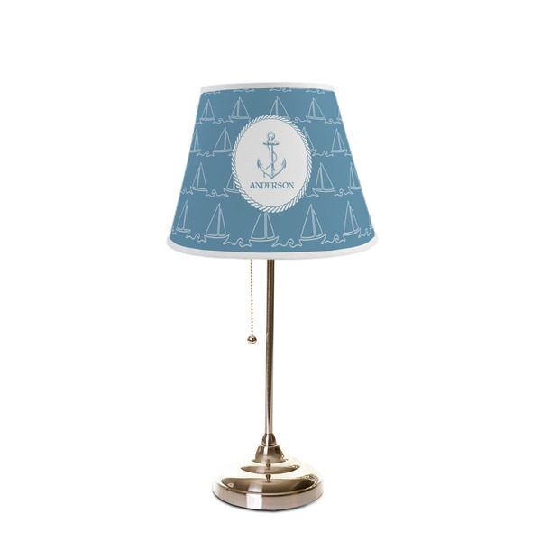 Rope Sail Boats Poly Film Empire Lampshade - On Stand