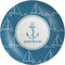 Rope Sail Boats Melamine Salad Plate - 8" (Personalized)
