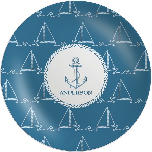 Custom Rope Sail Boats Melamine Plate (Personalized)