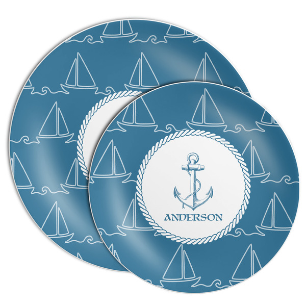 Rope Sail Boats Melamine Plates - PARENT/MAIN