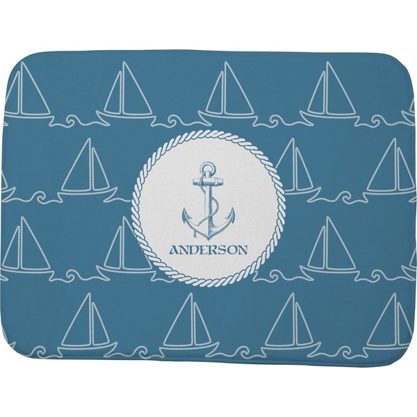 Rope Sail Boats Memory Foam Bath Mat 48 X 36