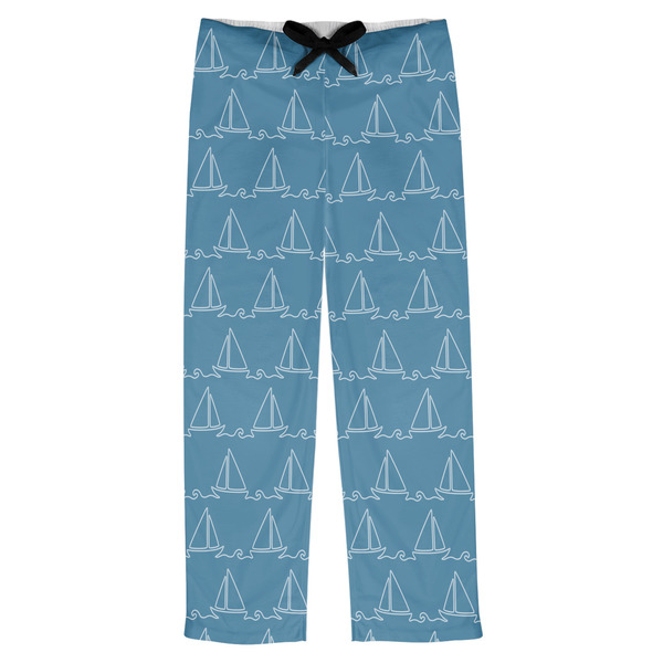 Custom Rope Sail Boats Mens Pajama Pants - S