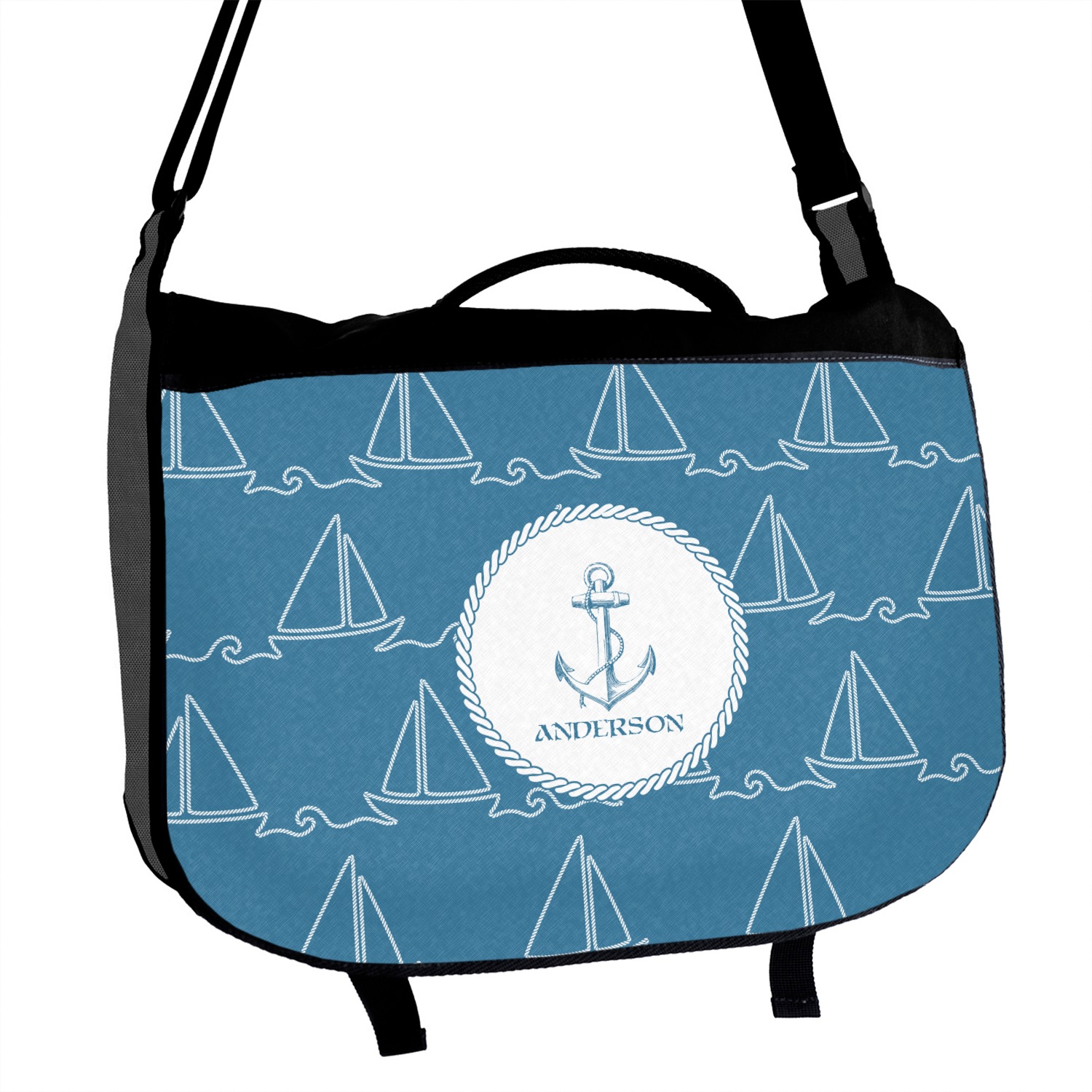 Rope Sail Boats Messenger Bag (Personalized) YouCustomizeIt