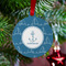 Rope Sail Boats Metal Ball Ornament - Lifestyle
