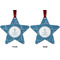 Rope Sail Boats Metal Star Ornament - Front and Back