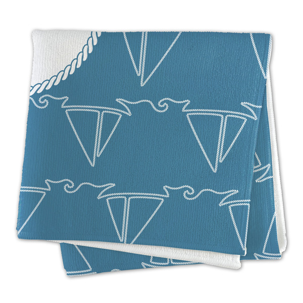 Rope Sail Boats Microfiber Dish Rag - FOLDED (square)