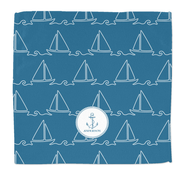Custom Rope Sail Boats Microfiber Dish Rag (Personalized)