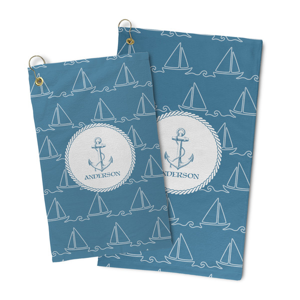 Rope Sail Boats Microfiber Golf Towel - PARENT/MAIN
