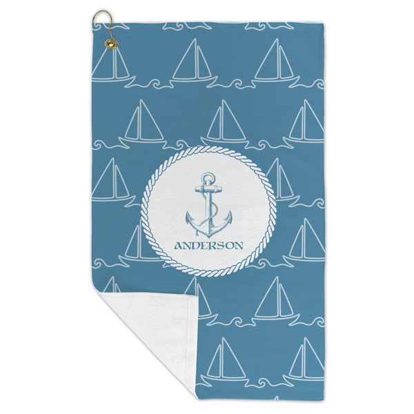 Rope Sail Boats Microfiber Golf Towels - FOLD