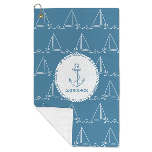Rope Sail Boats Microfiber Golf Towels - FOLD