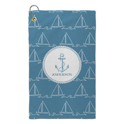 Rope Sail Boats Microfiber Golf Towel - Small (Personalized)