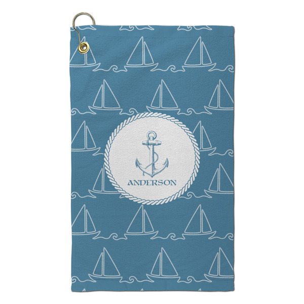 Custom Rope Sail Boats Microfiber Golf Towel - Small (Personalized)