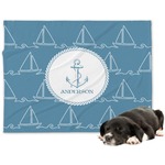 Rope Sail Boats Dog Blanket - Large (Personalized)
