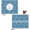 Rope Sail Boats Microfleece Dog Blanket - Large- Front & Back