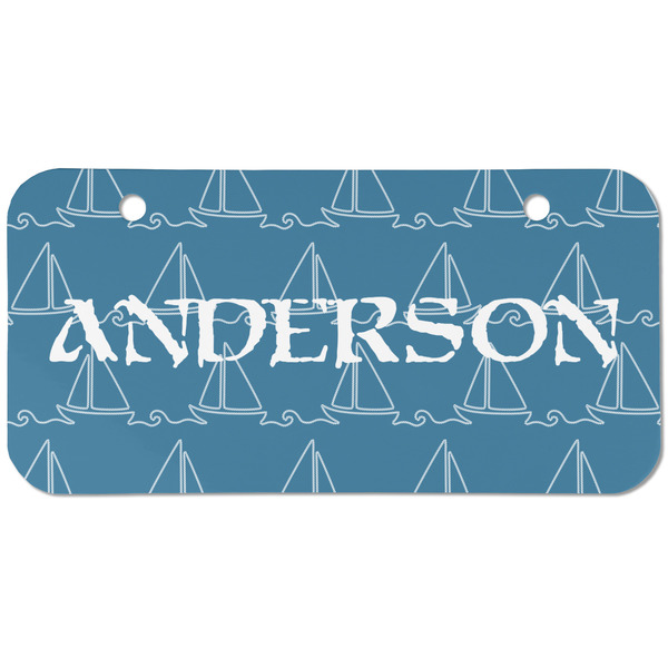 Custom Rope Sail Boats Mini/Bicycle License Plate (2 Holes) (Personalized)