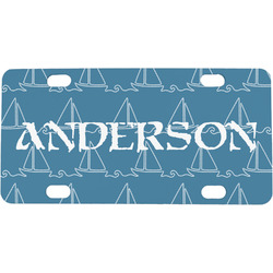Rope Sail Boats Mini / Bicycle License Plate (4 Holes) (Personalized)