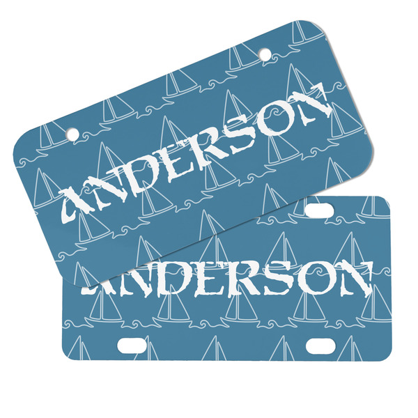 Rope Sail Boats Mini License Plates - MAIN (4 and 2 Holes)