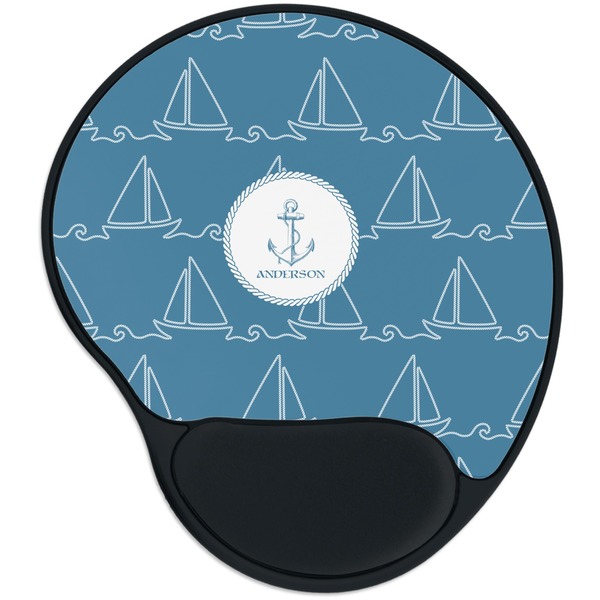 Custom Rope Sail Boats Mouse Pad with Wrist Support