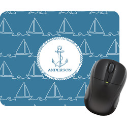 Rope Sail Boats Rectangular Mouse Pad (Personalized)