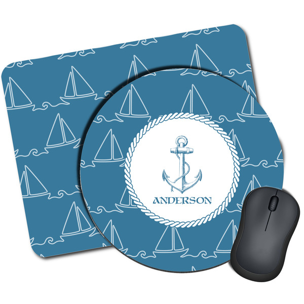Custom Rope Sail Boats Mouse Pad (Personalized)