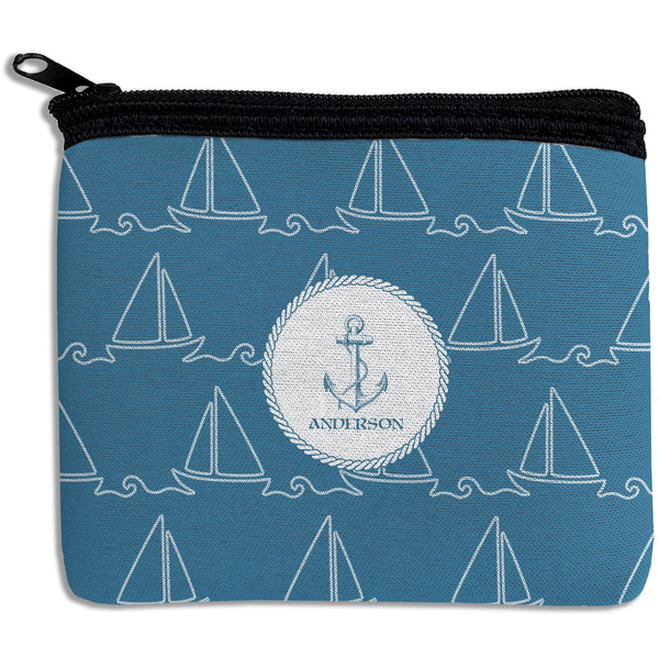 Custom Rope Sail Boats Rectangular Coin Purse (Personalized)