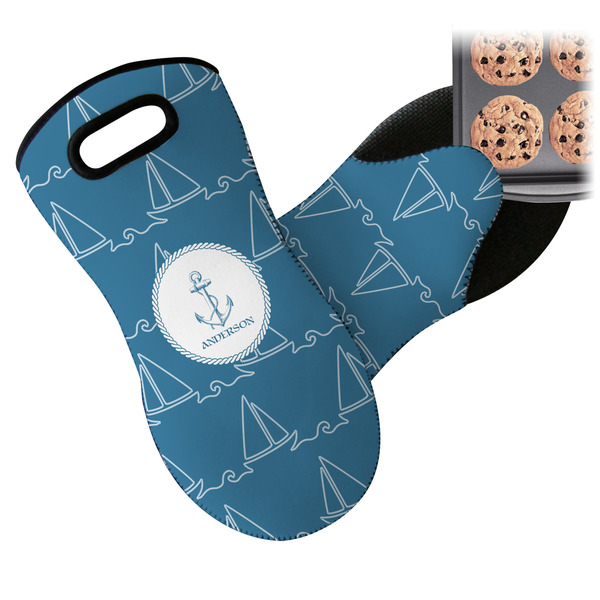 Rope Sail Boats Neoprene Oven Mitt