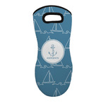 Rope Sail Boats Neoprene Oven Mitt - Single w/ Name or Text