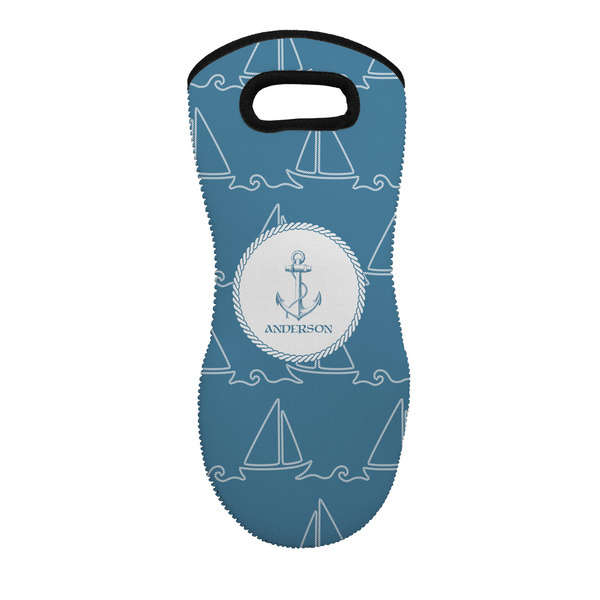 Custom Rope Sail Boats Neoprene Oven Mitt w/ Name or Text