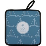 Rope Sail Boats Pot Holder w/ Name or Text