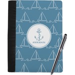 Rope Sail Boats Notebook Padfolio - Large w/ Name or Text