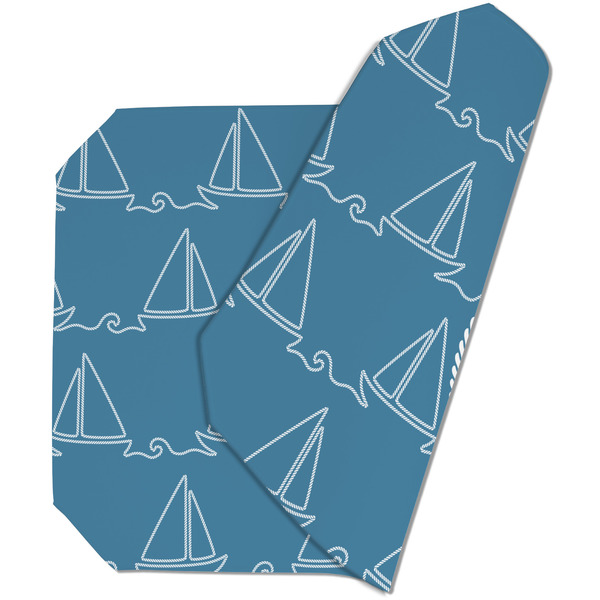 Custom Rope Sail Boats Dining Table Mat - Octagon (Double-Sided) w/ Name or Text