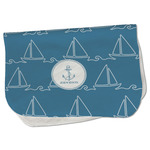 Rope Sail Boats Burp Cloth - Fleece w/ Name or Text