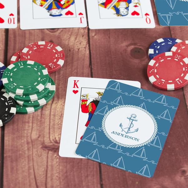 Rope Sail Boats On Table with Poker Chips