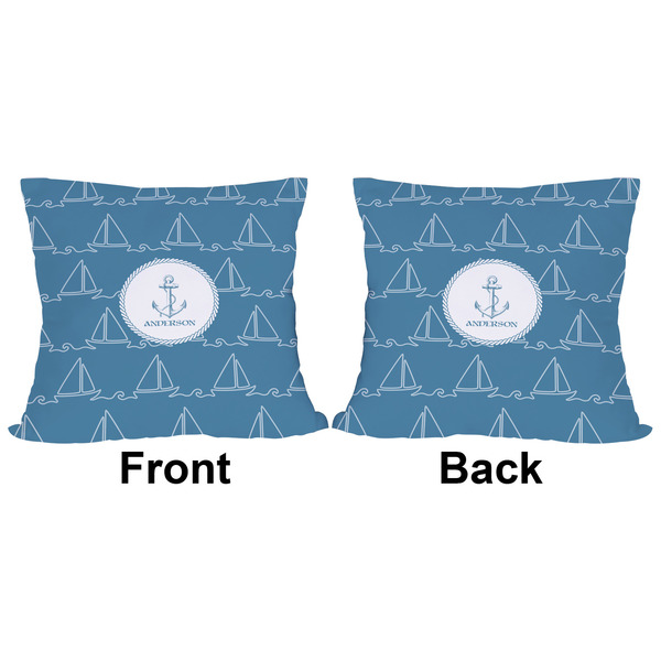 Rope Sail Boats Outdoor Pillow - 16x16