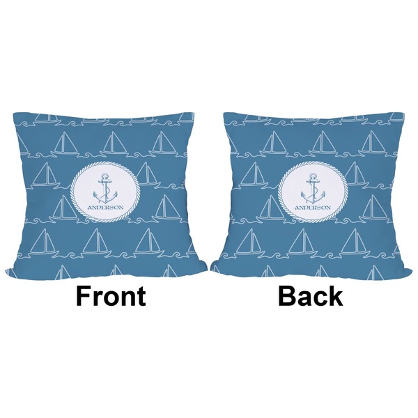 Rope Sail Boats Outdoor Pillow - 18x18
