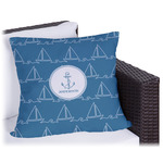 Rope Sail Boats Outdoor Pillow - 16" (Personalized)