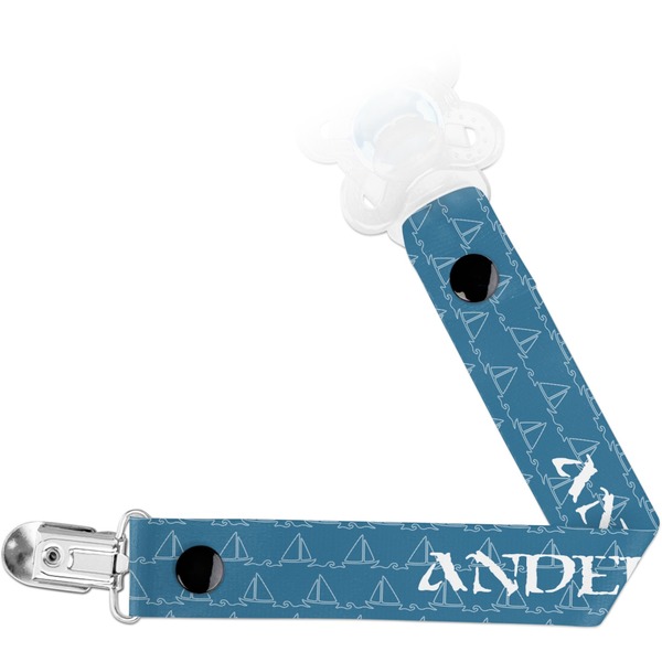 Custom Rope Sail Boats Pacifier Clip (Personalized)