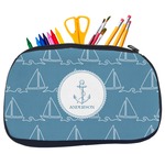 Rope Sail Boats Neoprene Pencil Case - Medium w/ Name or Text