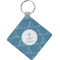 Rope Sail Boats Diamond Plastic Keychain w/ Name or Text