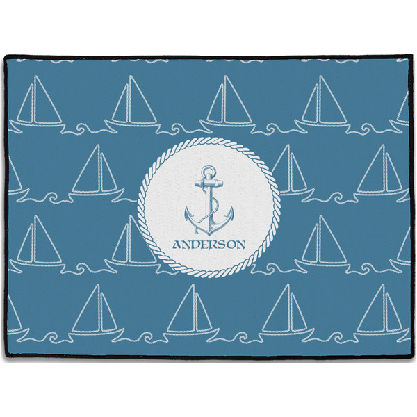 Custom Rope Sail Boats Door Mat (Personalized)