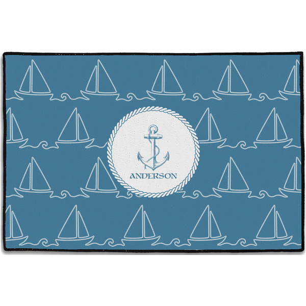 Rope Sail Boats Personalized Door Mat - 36x24 (APPROVAL)