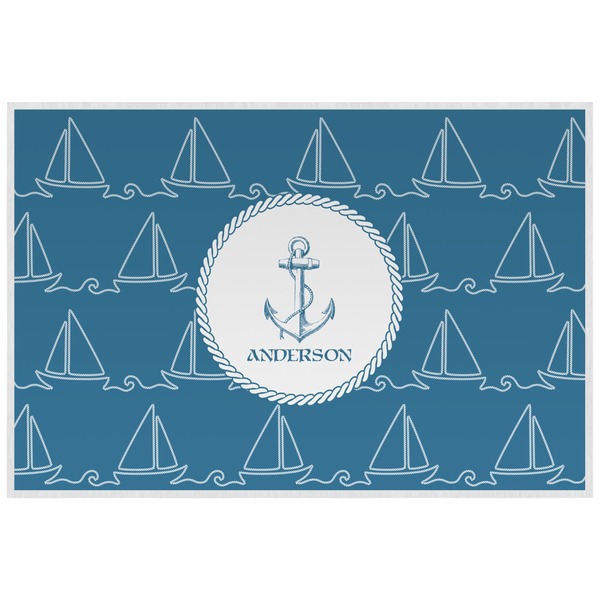 Custom Rope Sail Boats Laminated Placemat w/ Name or Text