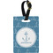 Rope Sail Boats Plastic Luggage Tag - Rectangular w/ Name or Text