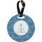 Rope Sail Boats Personalized Round Luggage Tag