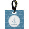 Rope Sail Boats Plastic Luggage Tag - Square w/ Name or Text