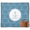 Rope Sail Boats Picnic Blanket - Flat - With Basket