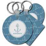 Rope Sail Boats Plastic Keychain (Personalized)