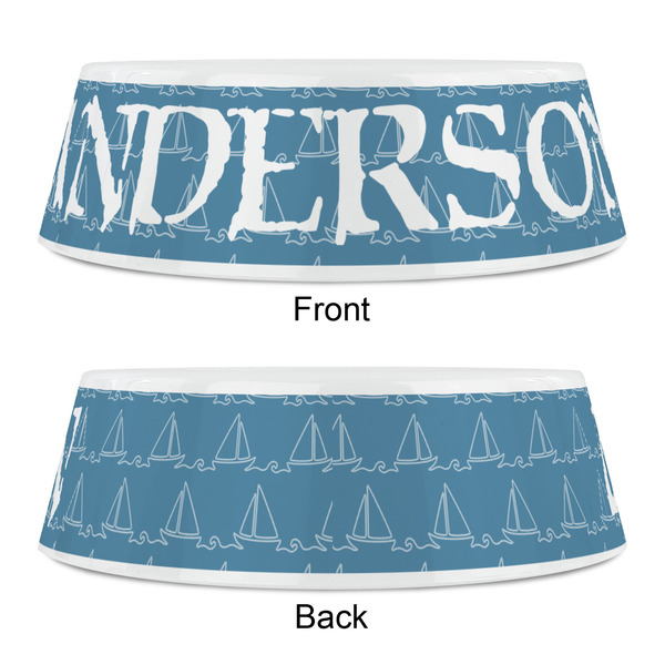 Rope Sail Boats Plastic Pet Bowls - Small - APPROVAL